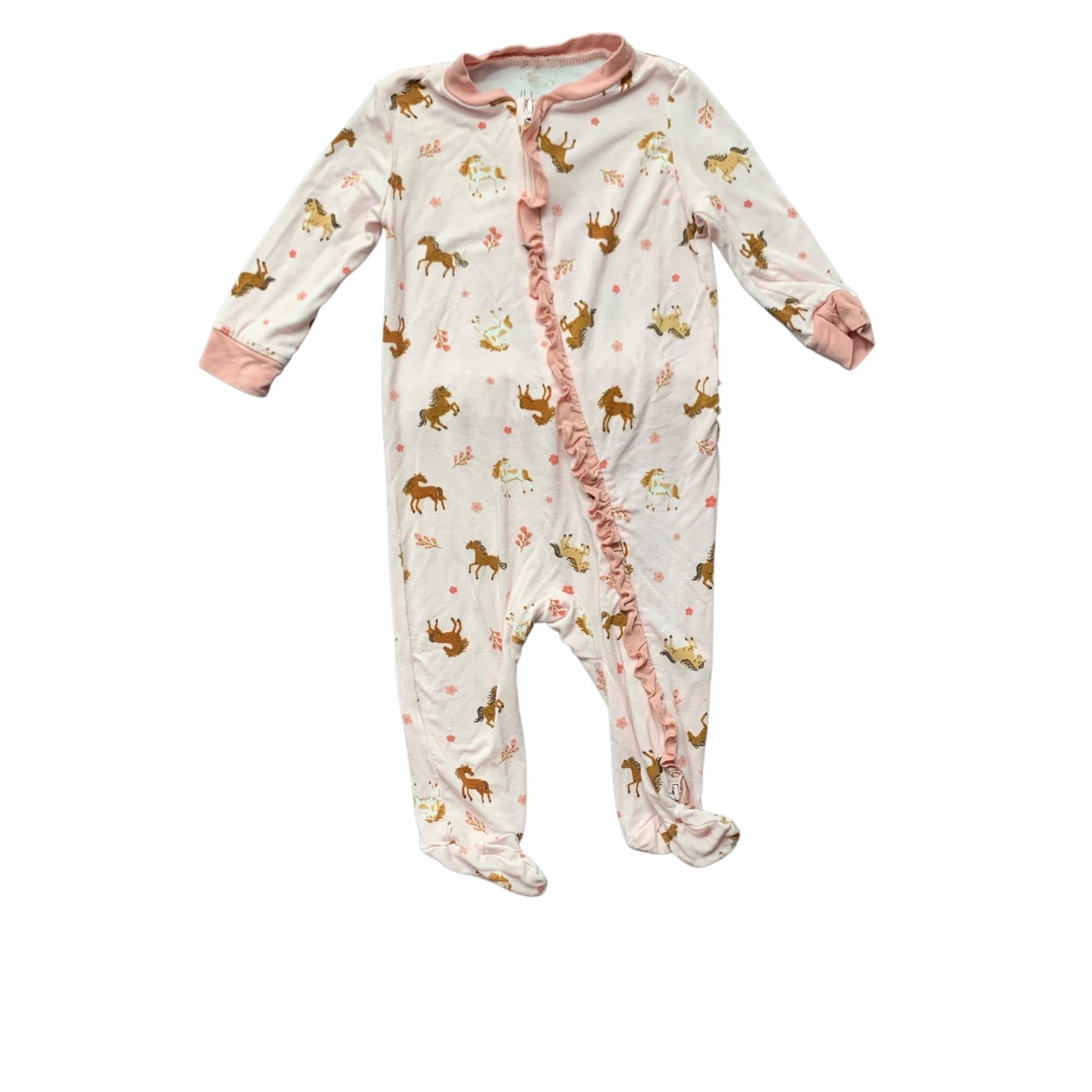 Milkberry Bamboo Horse Ruffle Footy